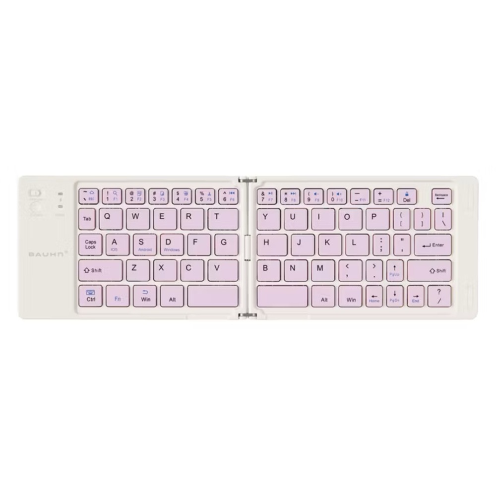 Bauhn Foldable Pink and White Keyboard